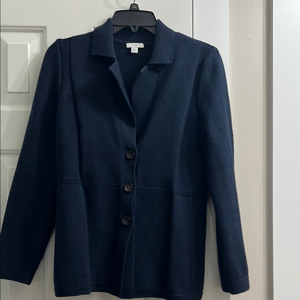 Women's Navy Sweater Jacket